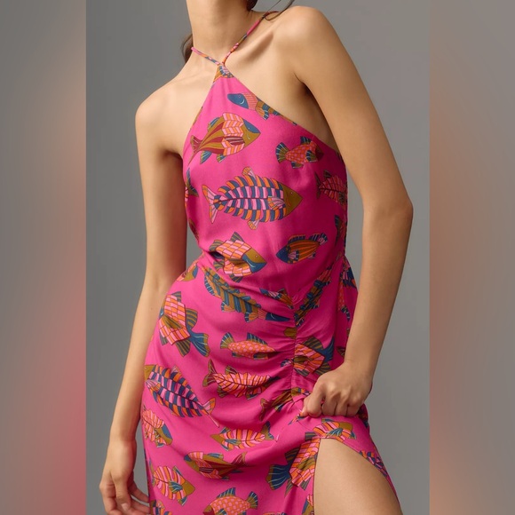 Farm Rio Halter Slim Midi Dress - Picture 4 of 7